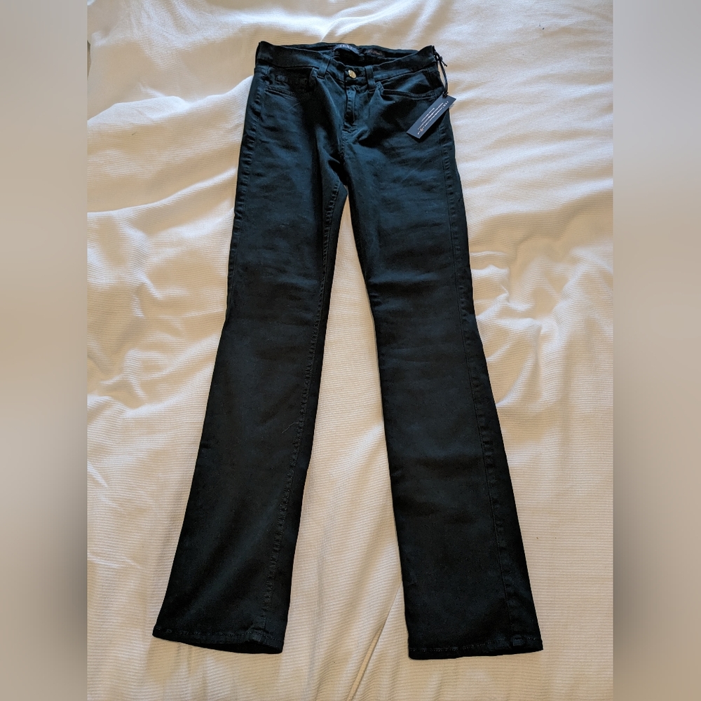 Dark Green cotton slim straight jeans Jen7 (7 for all mankind) size 0